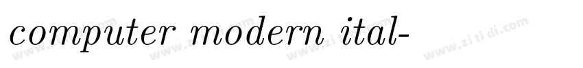 computer modern ital字体转换 computer modern ital字体转换
